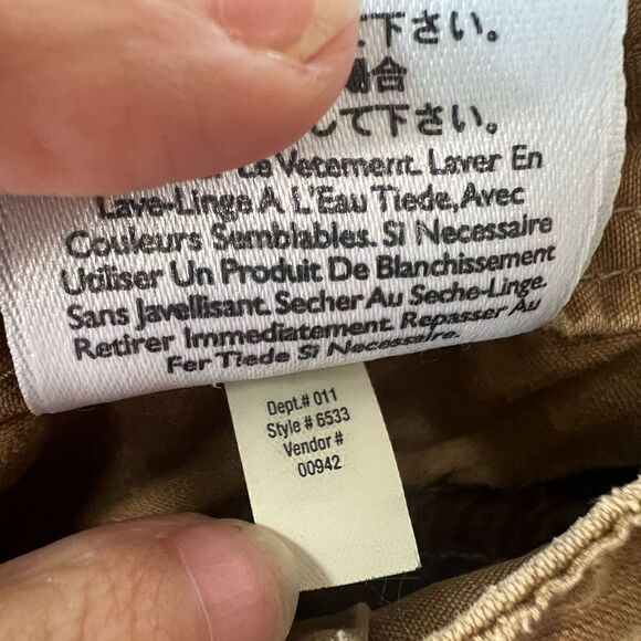 Eddie Bauer Trouser High Rise Button Ankle Adjustable Tab Leg Women's Brown Carg - Picture 10 of 16